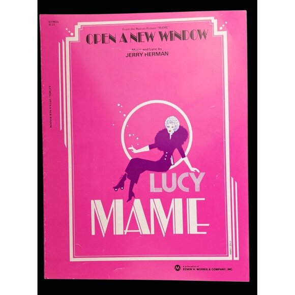 Edwin H. Morris & Company Other - Vintage Mame Sheet Music Lucille Ball Lucy Open A New Window Jerry Herman 1966